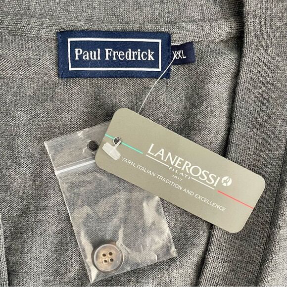 NWT Paul Fredrick Tailored Fit Merino Wool Sweater Vest Quiet Luxury Old Money - Picture 6 of 9